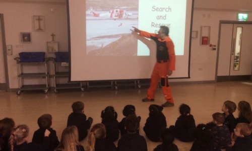 News » Visit from a Search and Rescue Helicopter Pilot